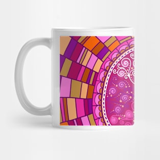 Mandala Web of Life Pink Mug